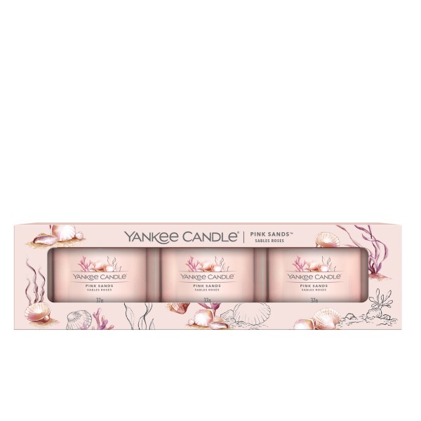 Pink Sands - 3 Votivkerzen im Glas von Yankee Candle
