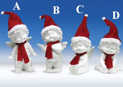 mit Santa-Mütze sth./stz. weiss-rot H16-20cm von IGOR