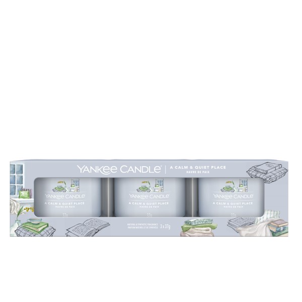 A Calm & Quiet Place - 3 Votivkerzen im Glas von Yankee Candle
