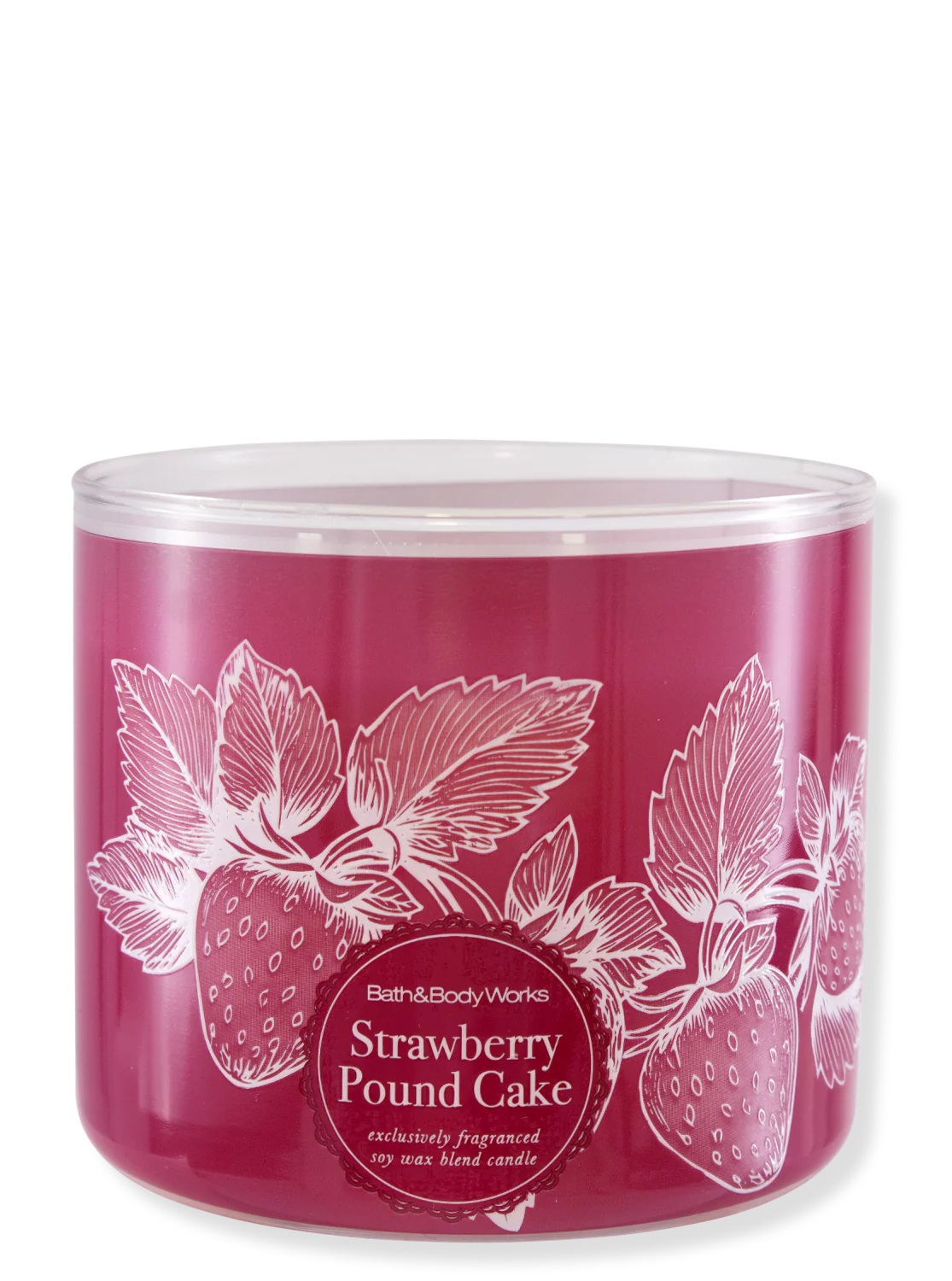 Kerze - Strawberry Pound Cake - 3-Docht 411g von Bath and Body Works