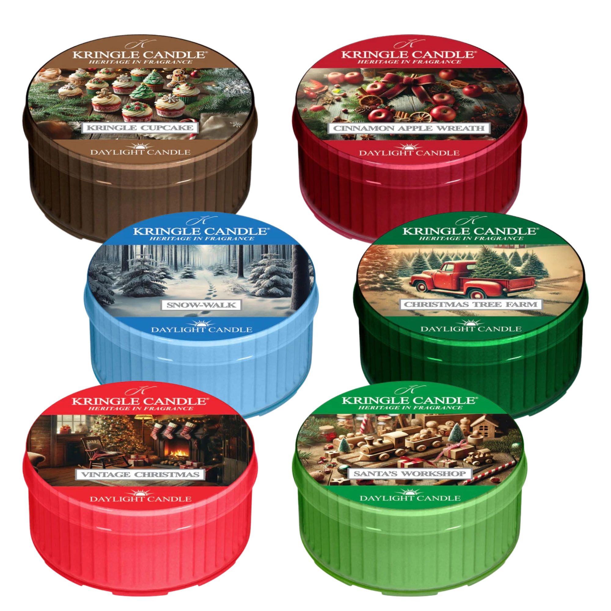 Christmas Daylight Set - Vintage Christmas - 6 Stück von Kringle Candle