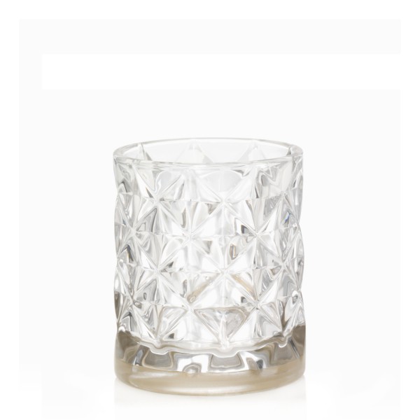 Langham - Votivkerzenhalter - Strukturiertes Glas Metallband von Yankee Candle