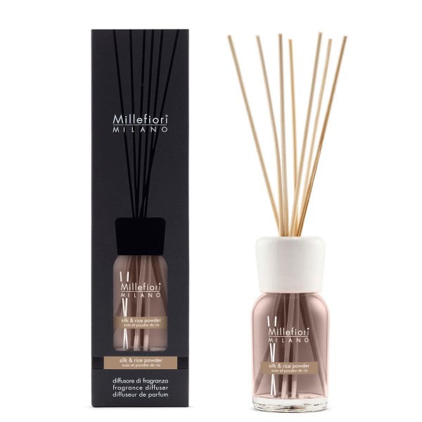 Natural - Silk & Rice Powder - Stick Diffuser 250ml von Millefiori