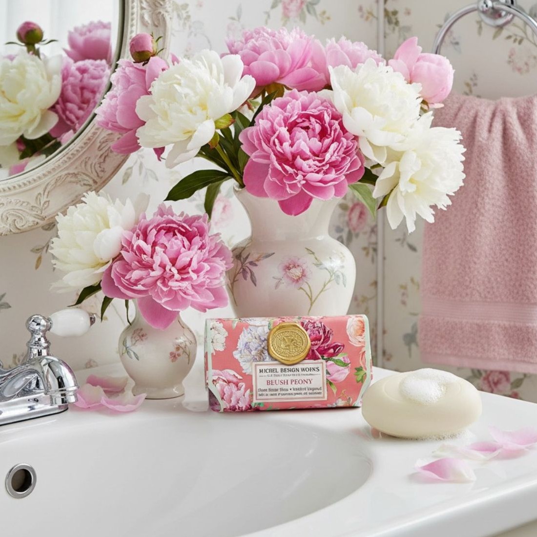 Hand- und Körperseife - Blush Peony - 246g von Michel Design Works