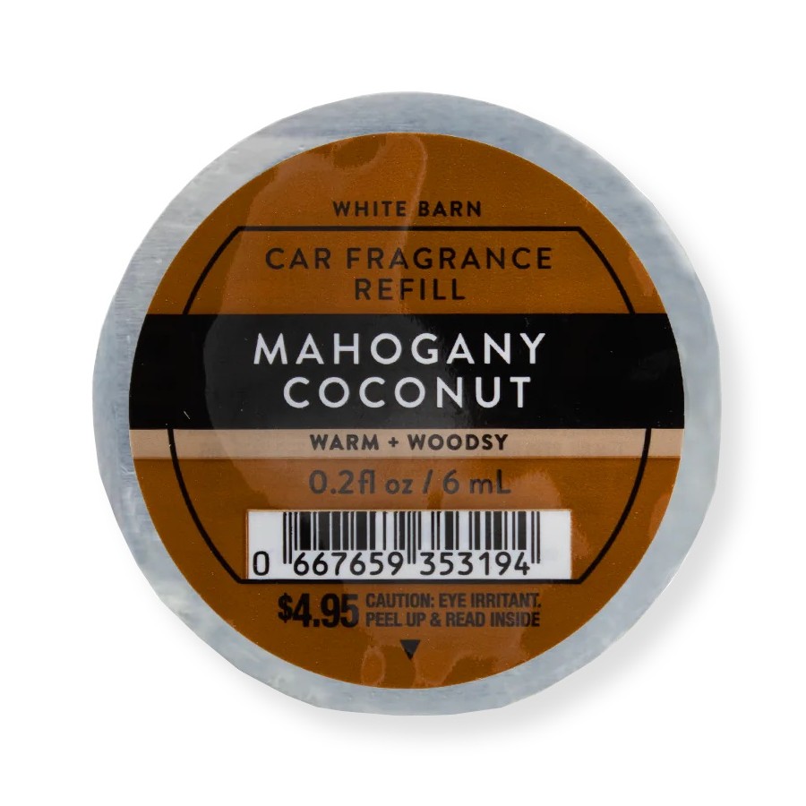 Autoduft Nachfüller - Mahogany Coconut - 6ml von Bath and Body Works