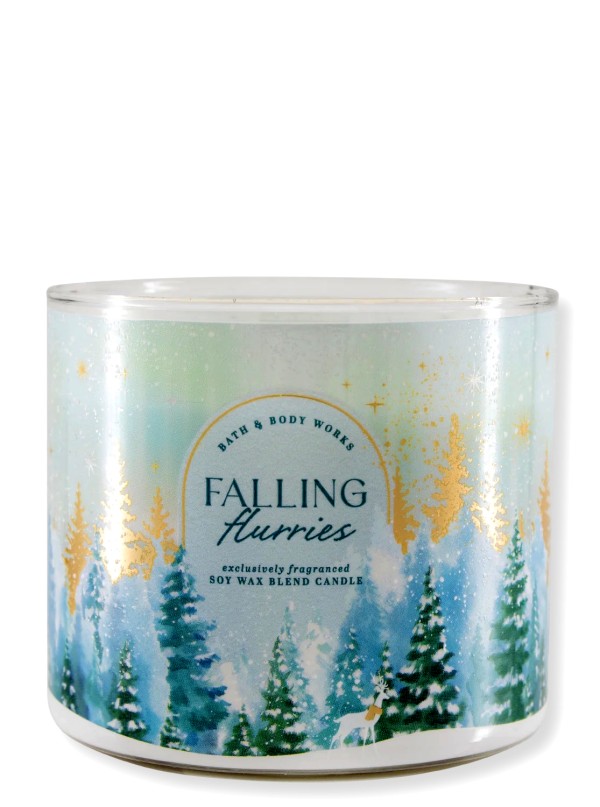 Kerze - Falling Flurries - 3-Docht 411g von Bath and Body Works