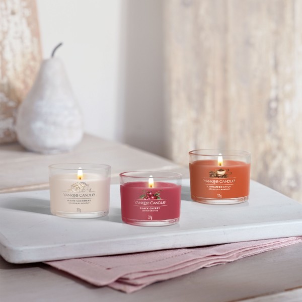 Warm Cashmere - 3 Votivkerzen im Glas von Yankee Candle