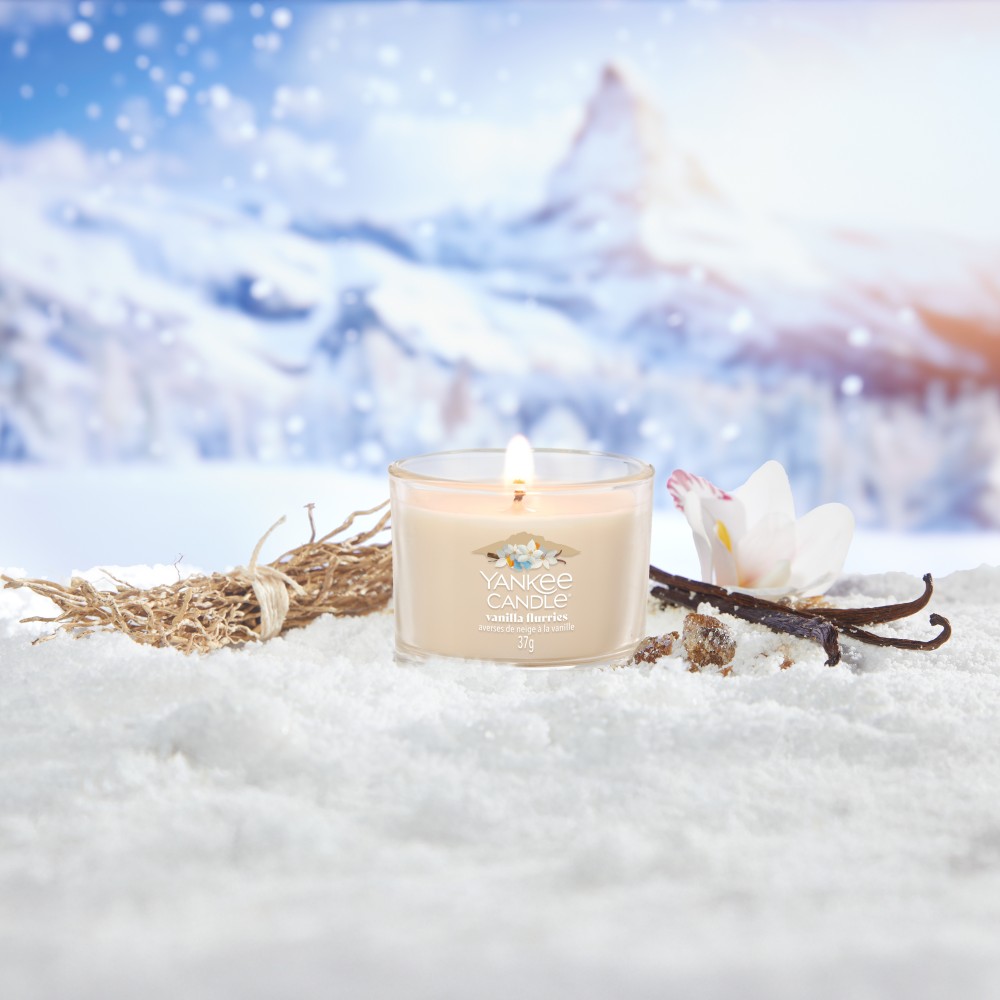 Vanilla Flurries - Votivkerze im Glas - 3 Stück von Yankee Candle