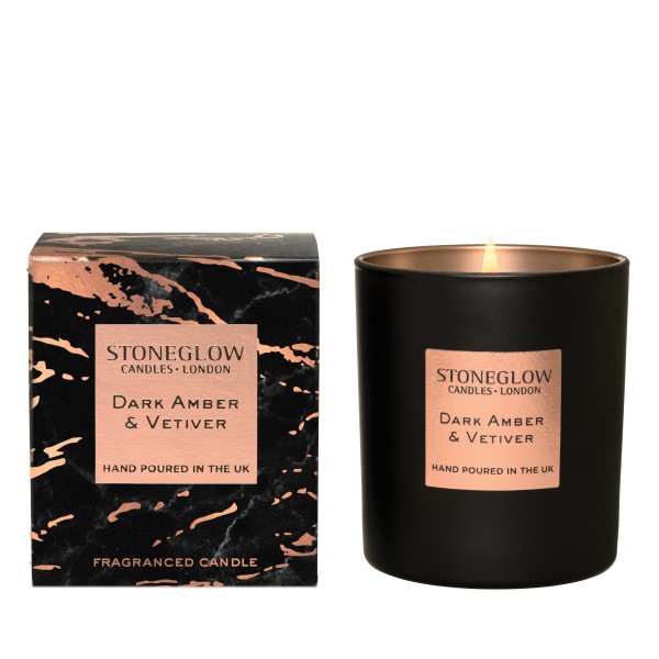 Luna Duftkerze - Dark Amber & Vetivert von Stoneglow