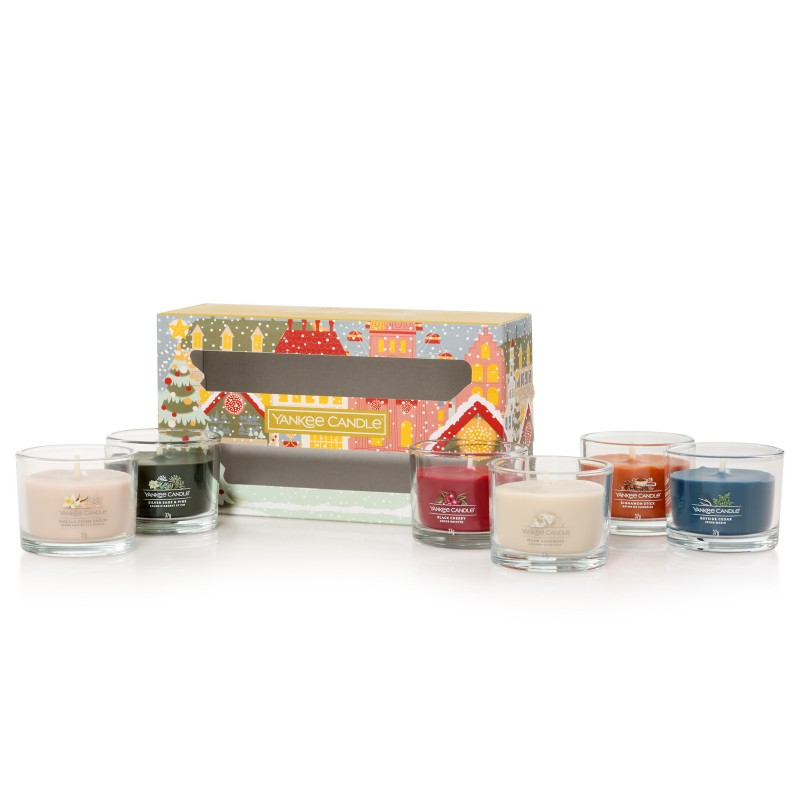 Geschenkset Passport to the Holidays - 6 Glasvotivkerzen von Yankee Candle