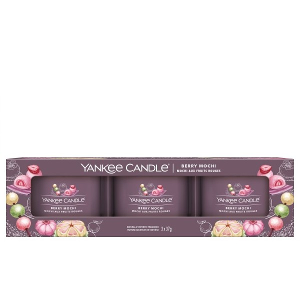 Berry Mochi - 3 Votivkerzen im Glas von Yankee Candle