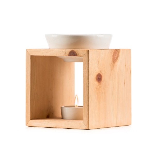 Duftlampe - Arvenholz mit Keramikschale von World of Scent