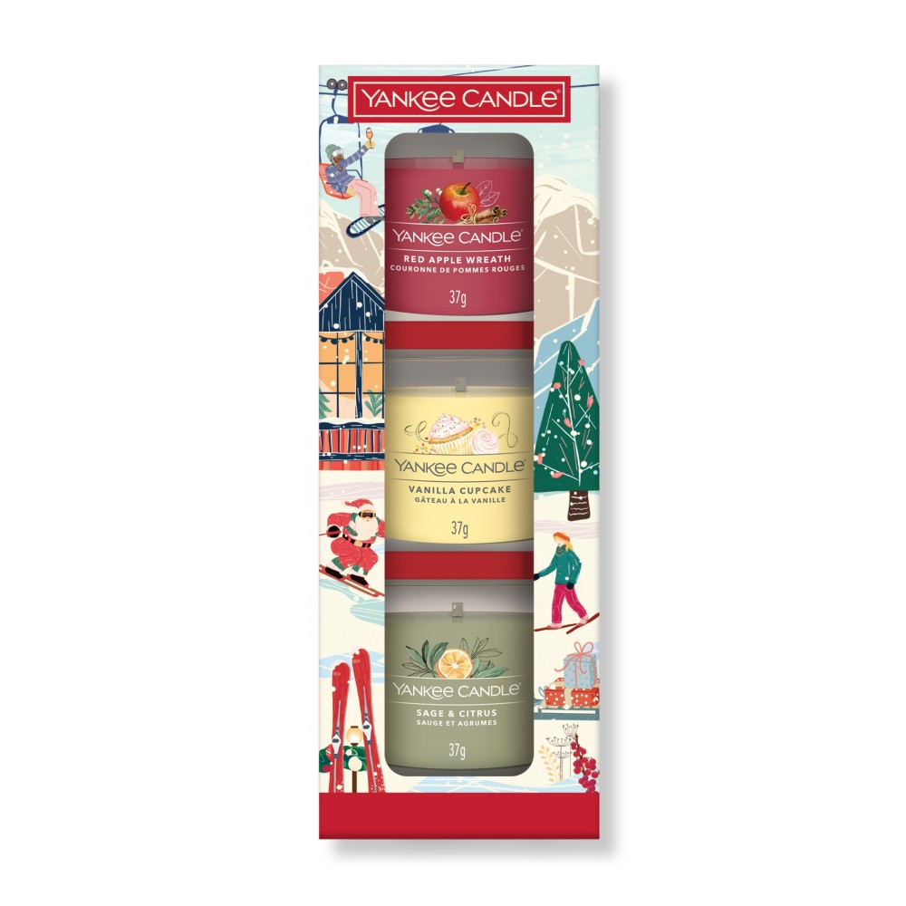 Geschenkset Après Ski - 3 kleine Votivkerzen Holiday Party von Yankee Candle