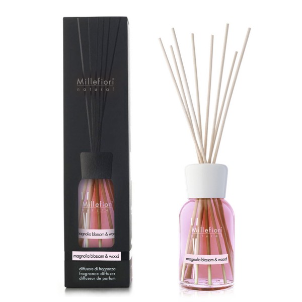 Natural - Magnolia Blossom & Wood - Stick Diffuser 250ml von Millefiori