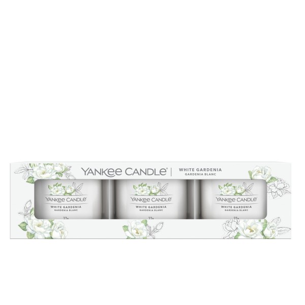White Gardenia - 3 Votivkerzen im Glas von Yankee Candle