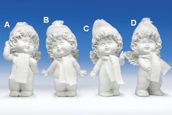 Winterengel OLGA mit Wollmütze weiss H16cm von IGOR