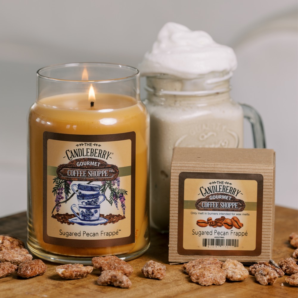 Sugared Pecan Frappe - Grosses Glas 623g von Candleberry