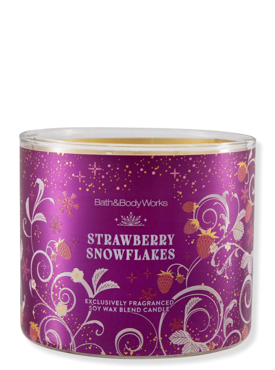 Kerze - Strawberry Snowflakes - 3-Docht 411g von Bath and Body Works