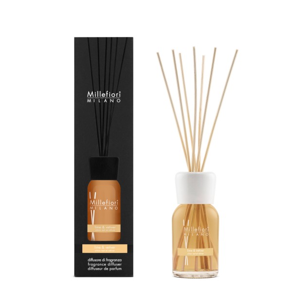 Natural - Lime & Vetiver - Stick Diffuser 100ml von Millefiori
