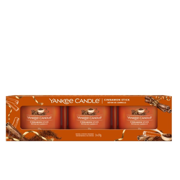 Cinnamon Stick - 3 Votivkerzen im Glas von Yankee Candle