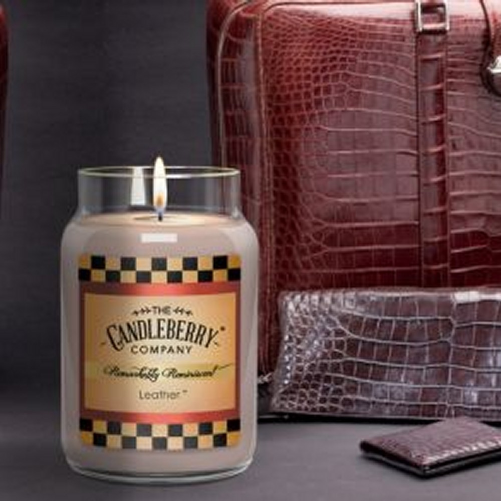 Leather - Grosses Glas 623g von Candleberry