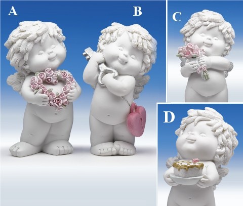 Liebesengel sth. weiss-rosé H12cm von IGOR