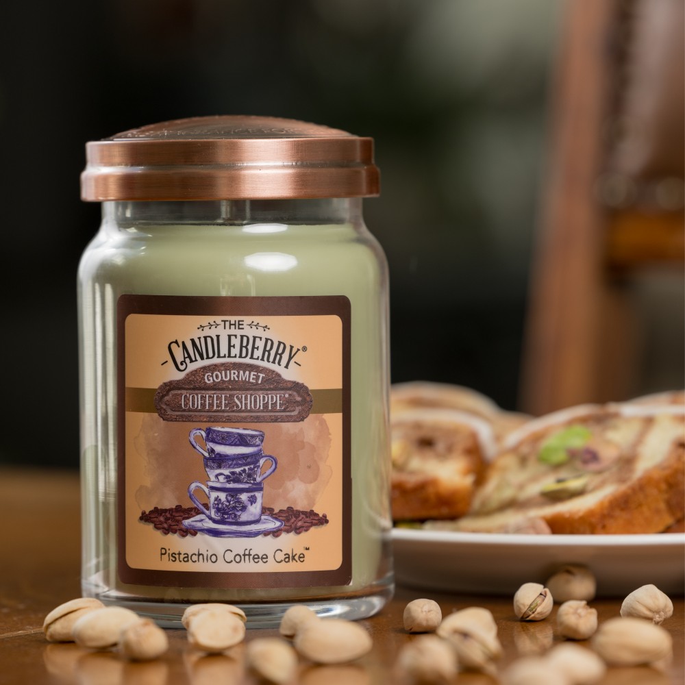 Pistachio Coffee Cake - Grosses Glas 623g von Candleberry