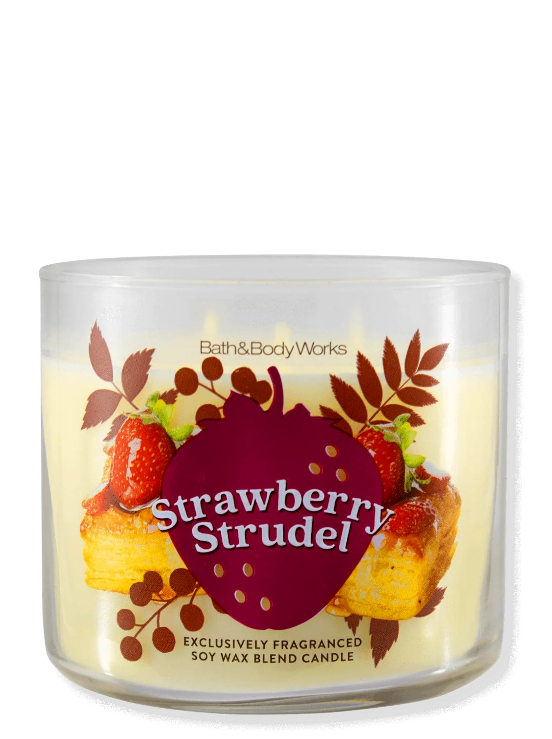 Kerze - Strawberry Strudel - 3-Docht 411g von Bath and Body Works
