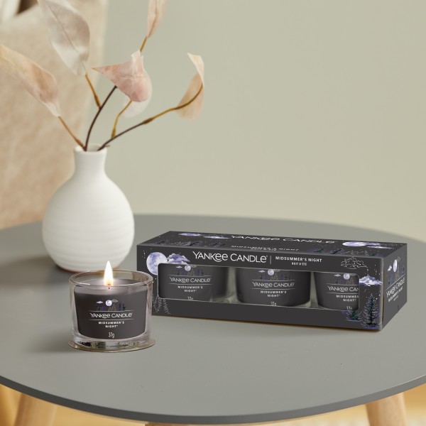 Midsummer’s Night - 3 Votivkerzen im Glas von Yankee Candle
