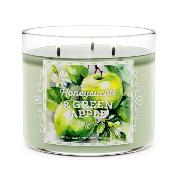 Honeysuckle & Green Apple - 3-Docht von Goose Creek
