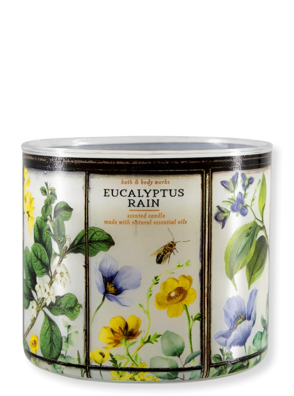 Kerze - Eucalyptus Rain - 3-Docht 411g von Bath and Body Works