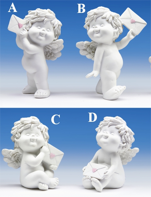 mit Liebesbrief sth./stz. weiss-rosé H10-12cm von IGOR