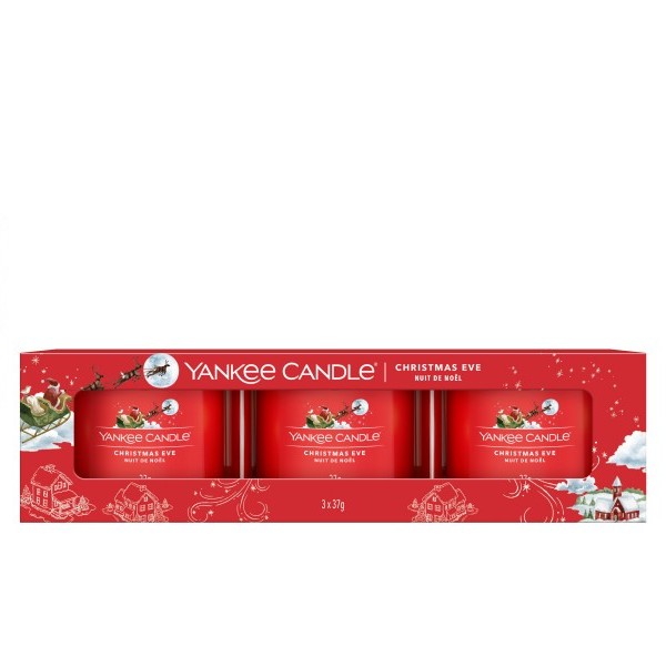 Christmas Eve - 3 Votivkerzen im Glas von Yankee Candle