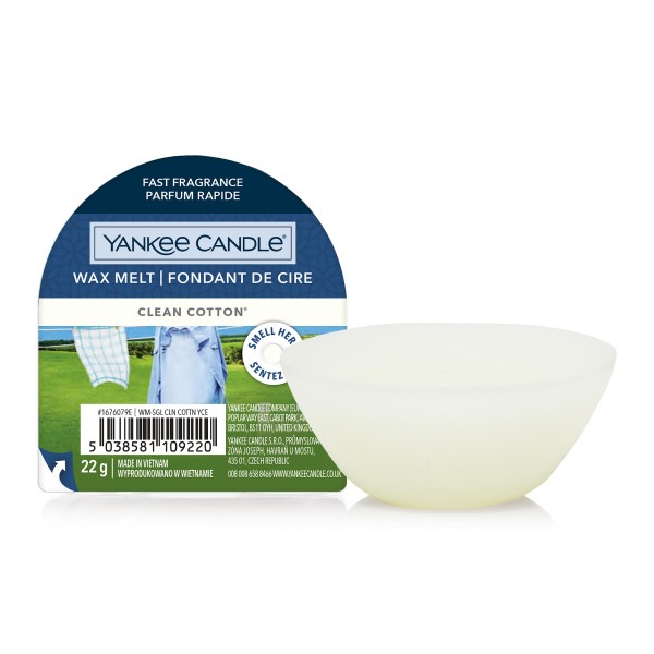 Wax Melts - Clean Cotton - 3 Stück von Yankee Candle