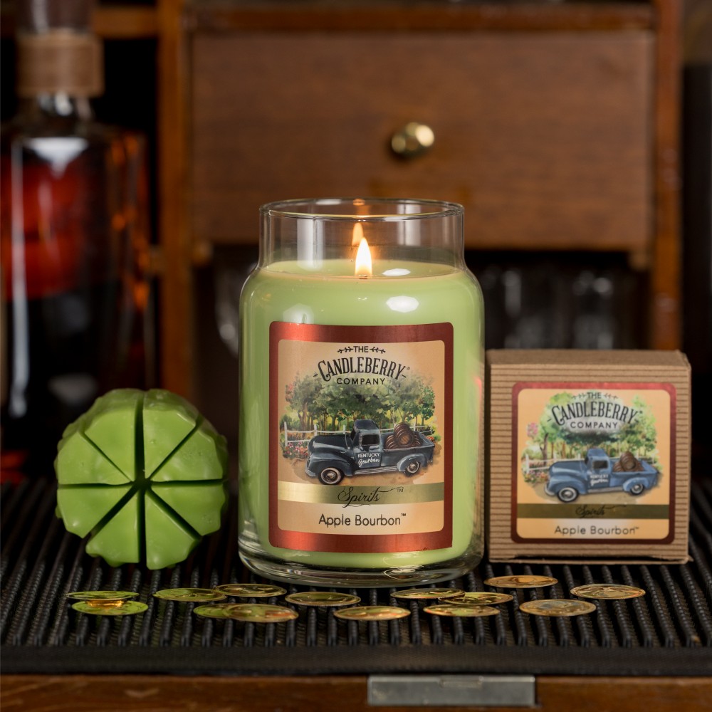 Apple Bourbon - Grosses Glas 623g von Candleberry