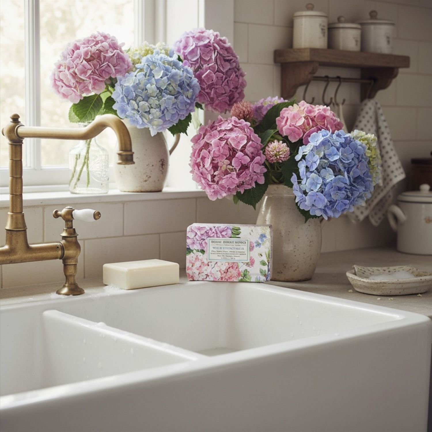 Hand- und Körperseife - Wild Hydrangea - 190g von Michel Design Works