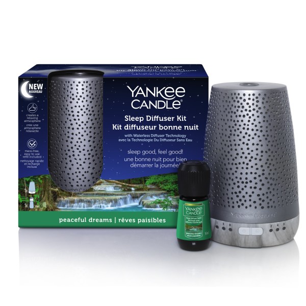 Sleep Diffuser Starter Kit Silver - Peaceful Dreams von Yankee Candle