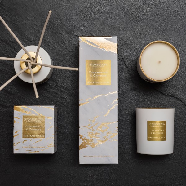 Luna Duftkerze - Cedarwood & Cypress von Stoneglow