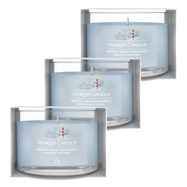 North Pole Hideaway - Votivkerze im Glas - 3 Stück von Yankee Candle