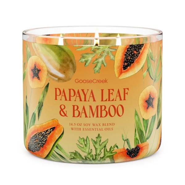Papaya Leaf & Bamboo - 3-Docht von Goose Creek