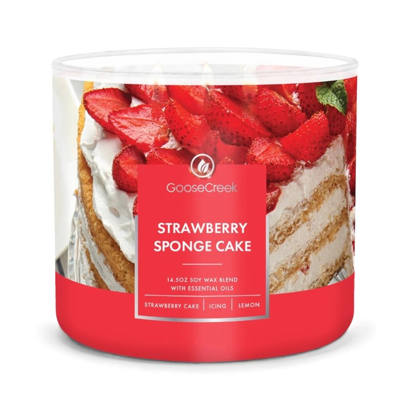 Strawberry Sponge Cake - 3-Docht von Goose Creek