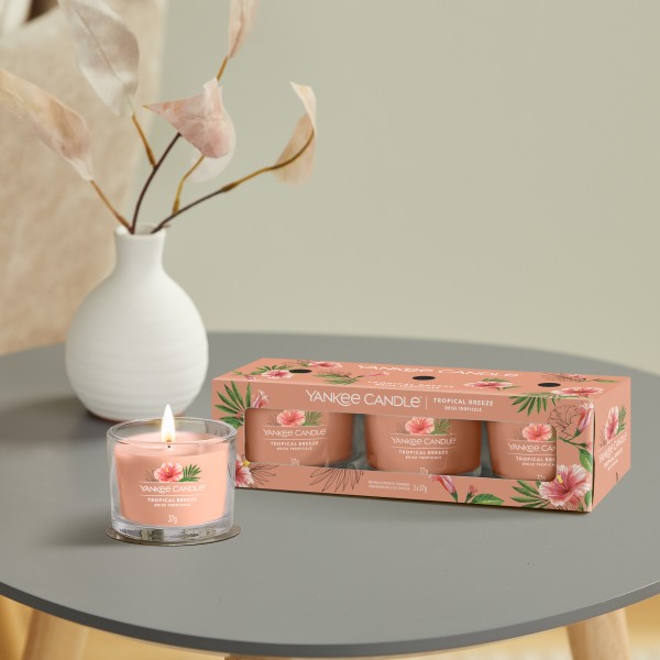 Tropical Breeze - 3 Votivkerzen im Glas von Yankee Candle