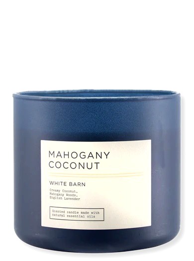 Kerze - Mahogany Coconut - 3-Docht 411g von Bath and Body Works