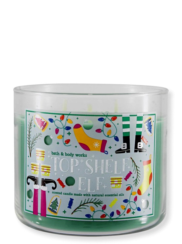 Kerze - Top Shelf Elf - 3-Docht 411g von Bath and Body Works
