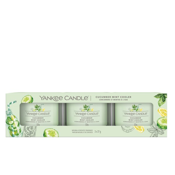 Cucumber Mint Cooler - 3 Votivkerzen im Glas von Yankee Candle