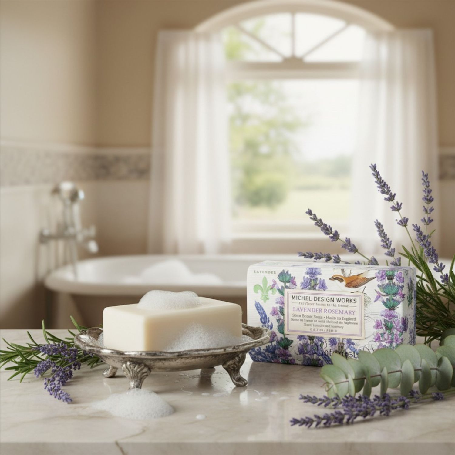 Hand- und Körperseife - Lavender Rosemary - 190g von Michel Design Works