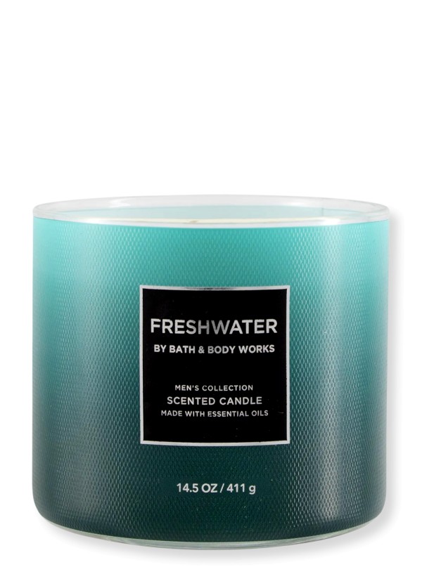 Kerze - Freshwater - 3-Docht 411g von Bath and Body Works