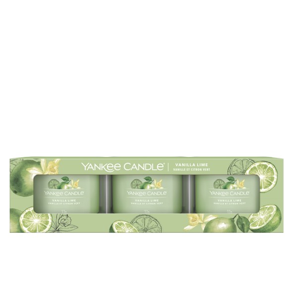 Vanilla Lime - 3 Votivkerzen im Glas