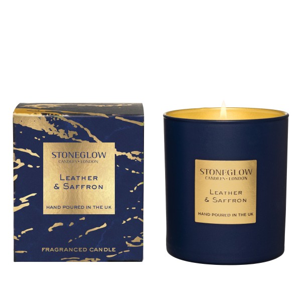 Luna Duftkerze - Leather & Saffron von Stoneglow