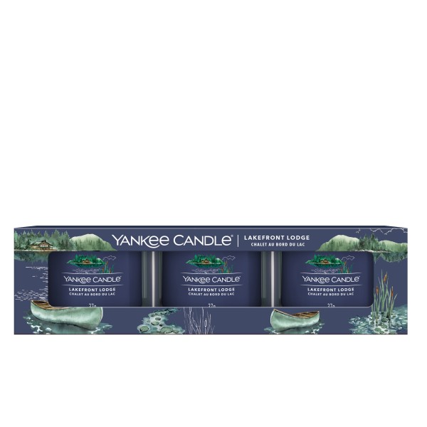 Lakefront Lodge - 3 Votivkerzen im Glas von Yankee Candle